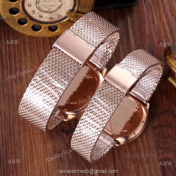 Rose Gold Cartier Drive De Quartz Watches with Moonphase Face Rose Gold Cartier Drive De Quartz Watches with Moonphase Face