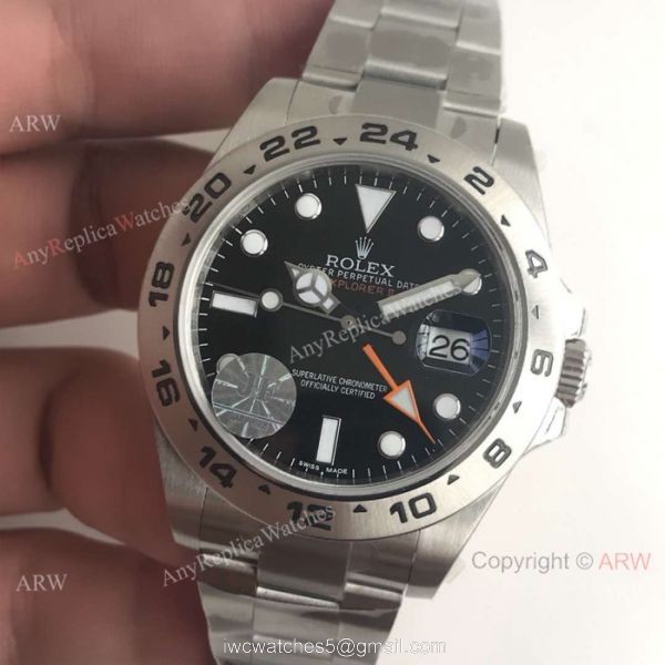 JF Factory V3 ETA2836 Replica Rolex Explorer II 42mm Black Dial Watch 216570 JF Factory V3 ETA2836 Replica Rolex Explorer II 42mm Black Dial Watch 216570