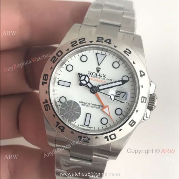 JF Factory ETA2836 V3 Replica Rolex Explorer II 42mm Watches 216570 White Face JF Factory ETA2836 V3 Replica Rolex Explorer II 42mm Watches 216570 White Face