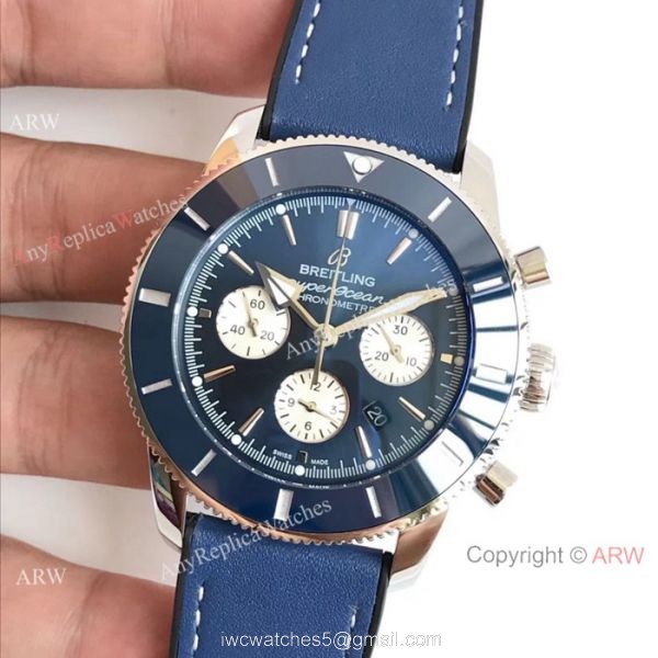 Copy Breitling Superocean Heritage II B01 Chronograph 7750 Watch SS Blue Dial Copy Breitling Superocean Heritage II B01 Chronograph 7750 Watch SS Blue Dial