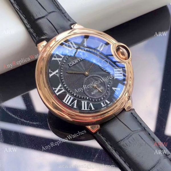 Low Price Cartier Ballon Bleu De Automatic Watches Rose Gold Black Dial Low Price Cartier Ballon Bleu De Automatic Watches Rose Gold Black Dial