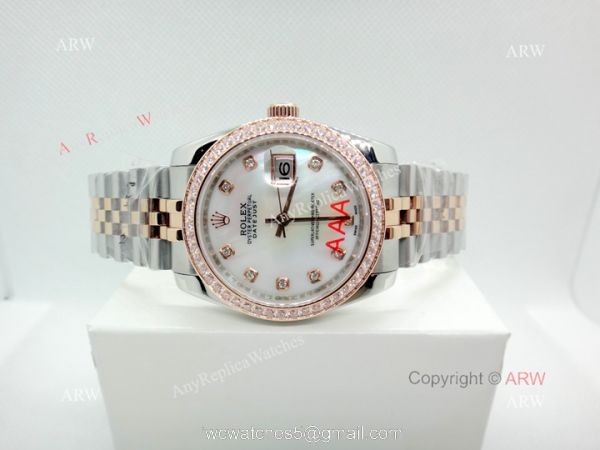 Copy Rolex Datejust Two Tone Rose Gold Jubilee Watch 34mm Copy Rolex Datejust Two Tone Rose Gold Jubilee Watch 34mm