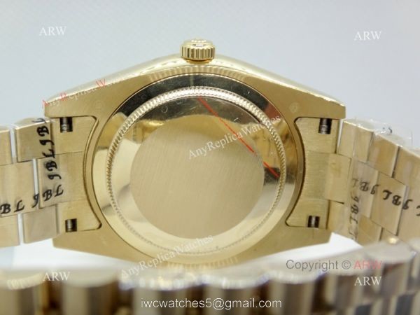 Copy Rolex Day Date 40mm Watch All Gold President White Stick Copy Rolex Day Date 40mm Watch All Gold President White Stick