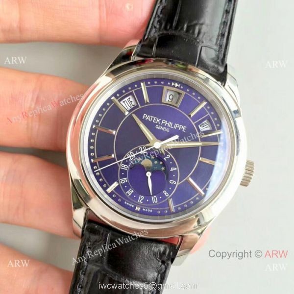 (KM)Replica Patek Philippe Complications Annual Calendar Swiss Watch SS Blue Dial (KM)Replica Patek Philippe Complications Annual Calendar Swiss Watch SS Blue Dial