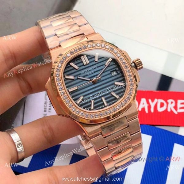 Swiss Replica Patek Philippe Nautilus 5711 Rose Gold Blue Watches Swiss Replica Patek Philippe Nautilus 5711 Rose Gold Blue Watches