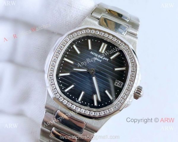 Swiss Replica Patek Philippe Ladies Nautilus Watch Diamond Bezel Swiss Replica Patek Philippe Ladies Nautilus Watch Diamond Bezel