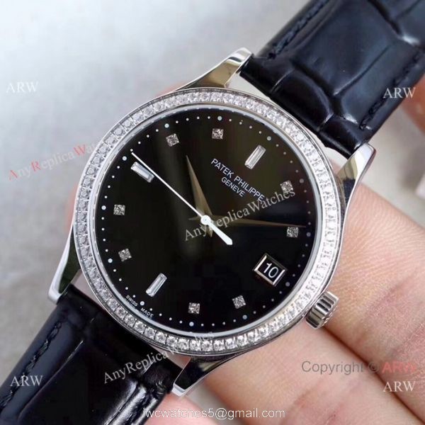 Swiss Grade Patek Philippe Calatrava 5296G-010 Copy Watches Black Dial Swiss Grade Patek Philippe Calatrava 5296G-010 Copy Watches Black Dial