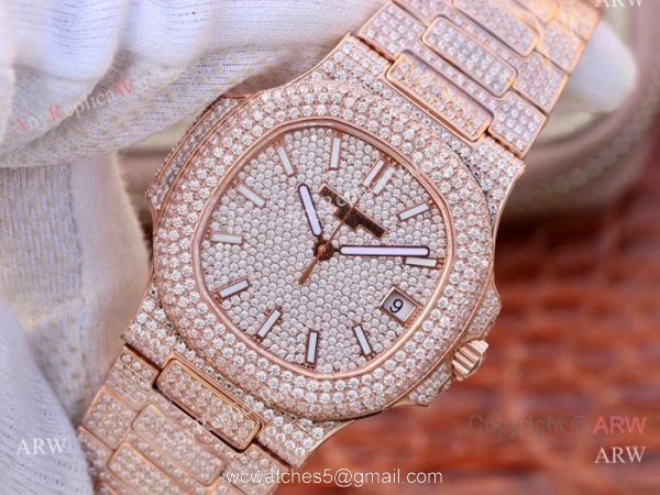Copy Patek Philippe Nautilus Jumbo 5719 Watch Patek Philippe Iced Out watch Copy Patek Philippe Nautilus Jumbo 5719 Watch Patek Philippe Iced Out watch