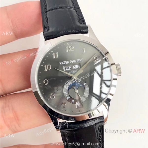 Swiss Grade One Patek Philippe Moonphase Replica Watch Ref.5396 Gray Rhodium Annual Calendar Face Swiss Grade One Patek Philippe Moonphase Replica Watch Ref.5396 Gray Rhodium Annual Calendar Face
