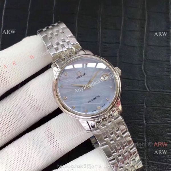 Replica Omega Women Watches Stainless Steel White Mother of Pearl Dial Replica Omega Women Watches Stainless Steel White Mother of Pearl Dial