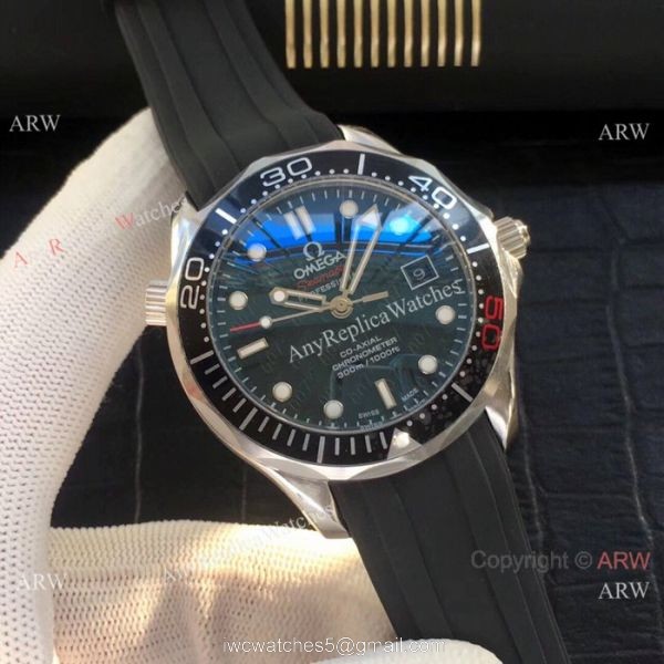 Omega Seamaster James Bond Omega Clone Watch Blue rubber Band Omega Seamaster James Bond Omega Clone Watch Blue rubber Band