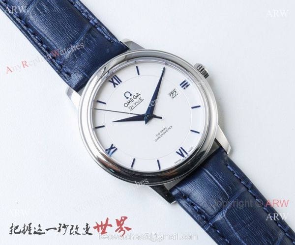 Highest Quality Copy Omega De Ville Swiss 2824 Watch SS Blue Dial Highest Quality Copy Omega De Ville Swiss 2824 Watch SS Blue Dial