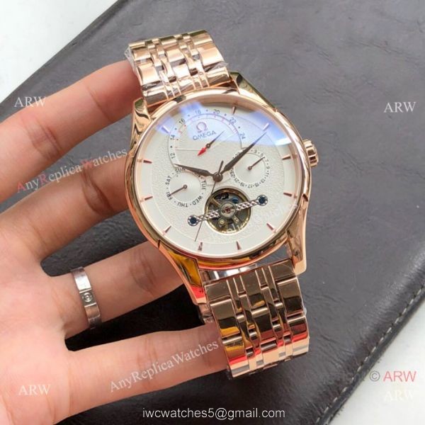 Best Quality Omega Tourbillon Rose Gold Watch Men Size Best Quality Omega Tourbillon Rose Gold Watch Men Size