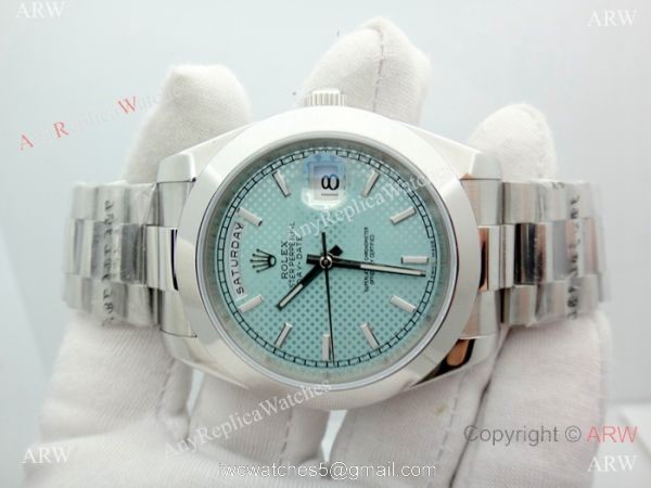 Stainless Steel Light Blue Dial Rolex Presidential Replica Watch DD 40mm Stainless Steel Light Blue Dial Rolex Presidential Replica Watch DD 40mm