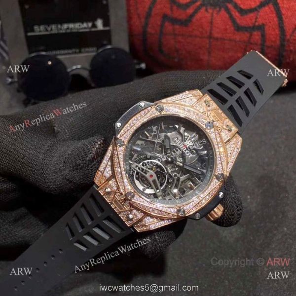 Copy Hublot Big Bang Special Edition Iced Out Full Diamond Watch Rose Gold Case Copy Hublot Big Bang Special Edition Iced Out Full Diamond Watch Rose Gold Case
