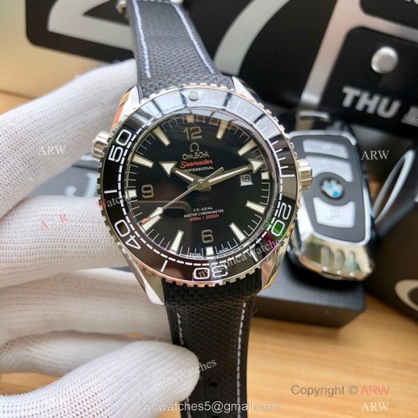 Swiss Copy Omega Seamaster Planet Ocean 8500 Watches SS Blue Gummy Band Swiss Copy Omega Seamaster Planet Ocean 8500 Watches SS Blue Gummy Band