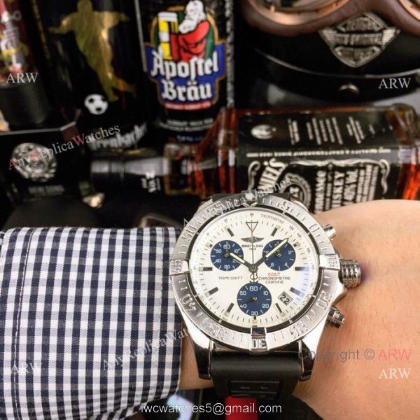 Best Replica Breitling COLT Chronograph Watch Blue Dial Blue Rubber Band Best Replica Breitling COLT Chronograph Watch Blue Dial Blue Rubber Band