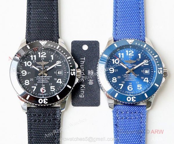 Swiss Copy Breitling Superocean II Sapphire Glass Watch Silver Case Blue Face Swiss Copy Breitling Superocean II Sapphire Glass Watch Silver Case Blue Face