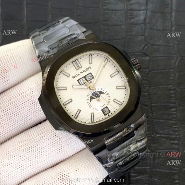 High Qaulity Replica Patek Philippe Nautilus Annual Calendar All Black Watch High Qaulity Replica Patek Philippe Nautilus Annual Calendar All Black Watch