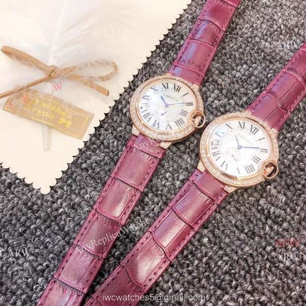 Ballon Bleu De Cartier 36mm watch Diamond Case White MOP Dial Ballon Bleu De Cartier 36mm watch Diamond Case White MOP Dial