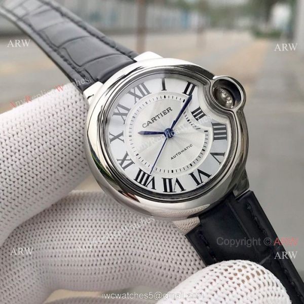 Swiss Quality Replica Cartier Ballon Bleu 33mm Watch SS Pink Dial Swiss Quality Replica Cartier Ballon Bleu 33mm Watch SS Pink Dial