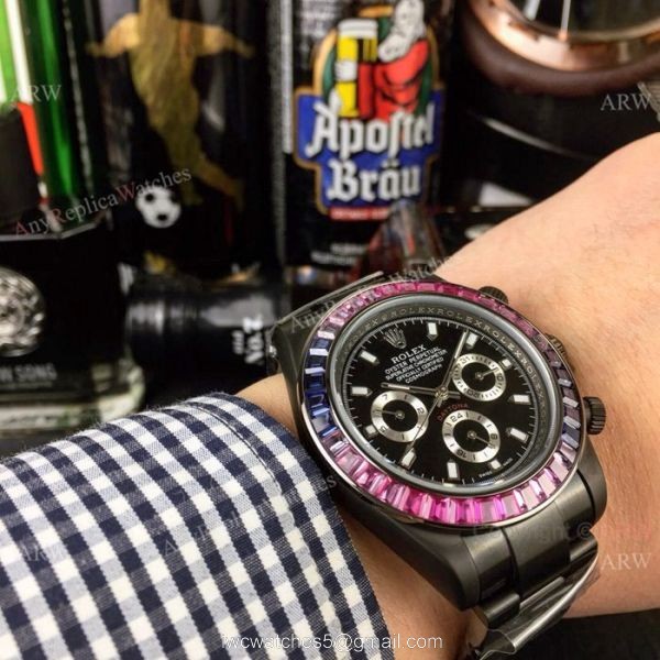 Rolex Daytona Rainbow Replica Watch Limited Edition All Black Rolex Daytona Rainbow Replica Watch Limited Edition All Black