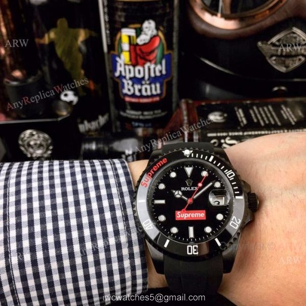 Rolex Supreme limited edition Red Rubber Strap Copy Watch 40mm Rolex Supreme limited edition Red Rubber Strap Copy Watch 40mm