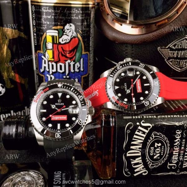 Rolex Supreme SS Black Ceramic Bezel Limited Edition Watch 40mm Rolex Supreme SS Black Ceramic Bezel Limited Edition Watch 40mm