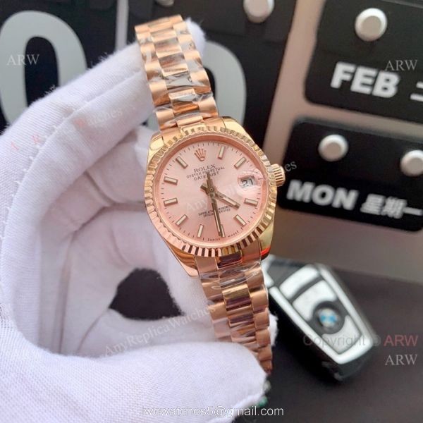 Swiss Replica Presidential Rolex Datejust 28mm Watch White MOP Dial Gold President Swiss Replica Presidential Rolex Datejust 28mm Watch White MOP Dial Gold President