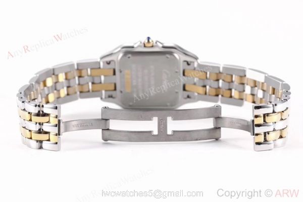Copy Panthere De Cartier 2-Tone White Dial Watch Swiss Quartz Movement Copy Panthere De Cartier 2-Tone White Dial Watch Swiss Quartz Movement