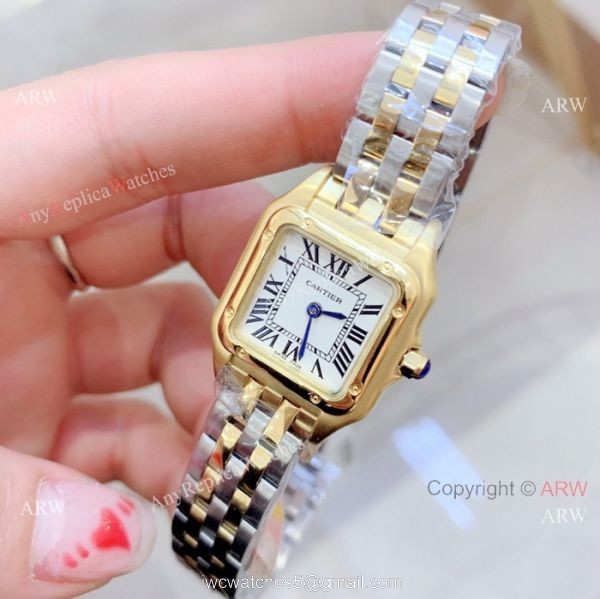 Fake Cartier Panthere de White Roman Dial Watch Small size 22mm Fake Cartier Panthere de White Roman Dial Watch Small size 22mm