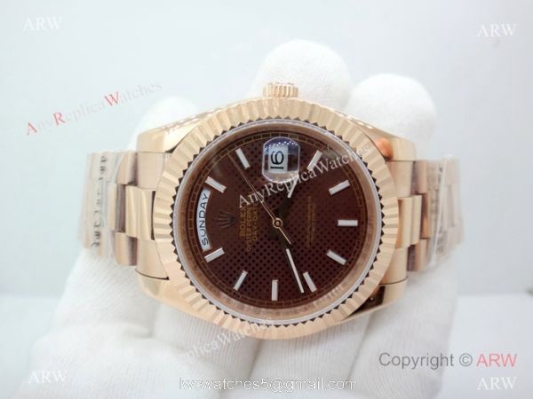 Copy Rolex Day-Date Chocolate Dial Rose Gold 40mm Watch Copy Rolex Day-Date Chocolate Dial Rose Gold 40mm Watch