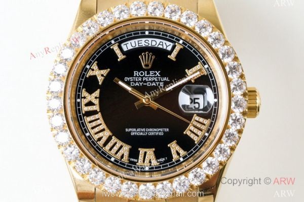 N9 Rolex ETA 2836 Day-Date II Replica Watch Yellow Gold President Band N9 Rolex ETA 2836 Day-Date II Replica Watch Yellow Gold President Band