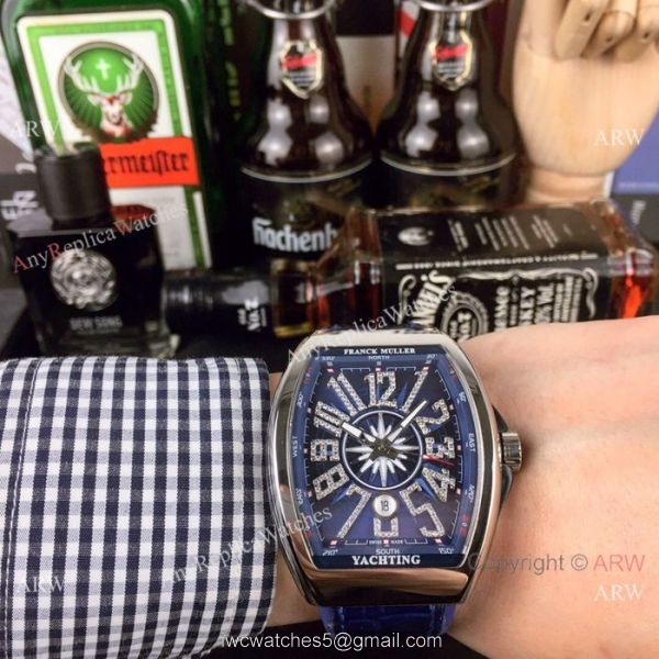 Swiss Copy Franck Muller Vanguard Yachting v45 Watch Rose Gold Black Face Swiss Copy Franck Muller Vanguard Yachting v45 Watch Rose Gold Black Face