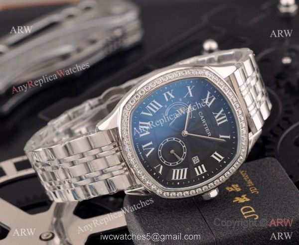 New Copy Cartier Drive de Moonphase Watch White Dial Black Leather Band New Copy Cartier Drive de Moonphase Watch White Dial Black Leather Band