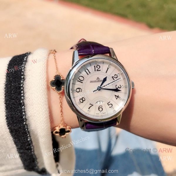 Low Price Jaeger-LeCoultre Rendez Vous Lady Watch SS Purple Leather Strap Low Price Jaeger-LeCoultre Rendez Vous Lady Watch SS Purple Leather Strap