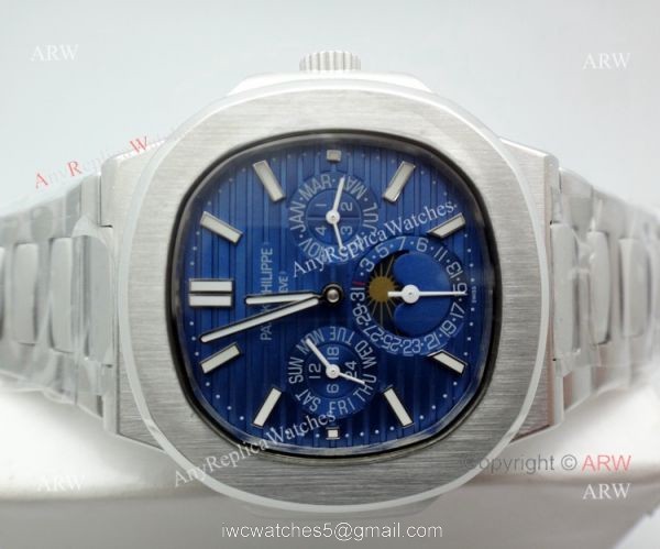 Copy Patek Philippe Nautilus Perpetual Calendar Men Watch Stainless Steel Blue Face Copy Patek Philippe Nautilus Perpetual Calendar Men Watch Stainless Steel Blue Face