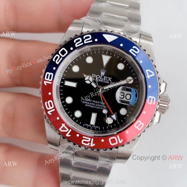 Replica Noob Factory V3 Rolex GMT 2018 Pepsi Watch Black Dial Oystersteel Replica Noob Factory V3 Rolex GMT 2018 Pepsi Watch Black Dial Oystersteel