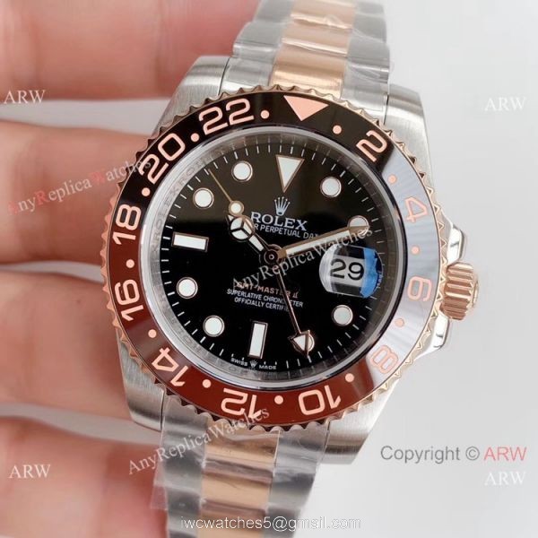 Copy Rolex GMT Master II Root-beer ETA2836 V3 Watch Noob Factory Replica Watches Copy Rolex GMT Master II Root-beer ETA2836 V3 Watch Noob Factory Replica Watches