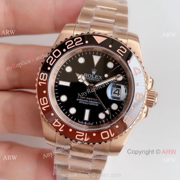 Noob Factory Replica Watches Rolex GMT-Master II Rose Gold watch Noob Factory Replica Watches Rolex GMT-Master II Rose Gold watch