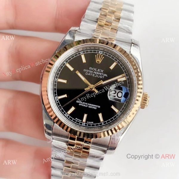 Replica AR Factory V2 Swiss 3135 Rolex Datejust Black Dial Jubilee Watch 36mm Replica AR Factory V2 Swiss 3135 Rolex Datejust Black Dial Jubilee Watch 36mm