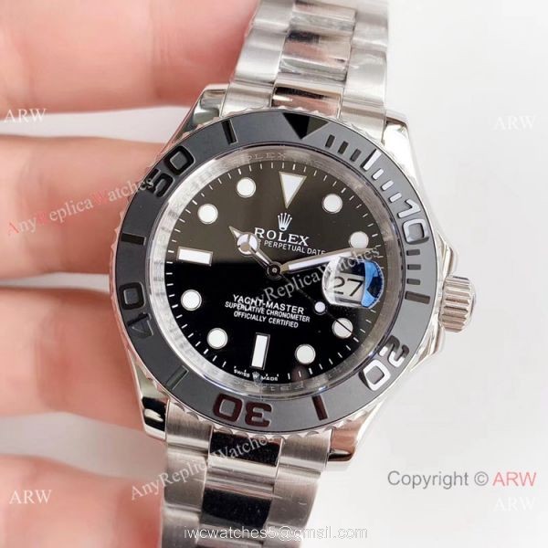 Swiss Replica Rolex Yachtmaster ETA2836 Watch Stainless Steel Black Bezel Swiss Replica Rolex Yachtmaster ETA2836 Watch Stainless Steel Black Bezel