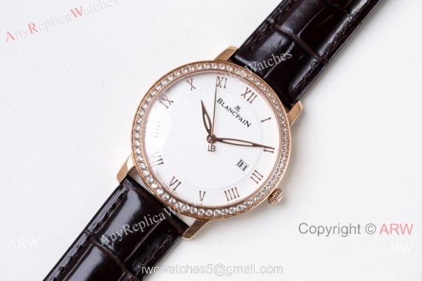 Swiss Grade 1 Blancpain Villeret Ultraplate Replica Watch Rose Gold Diamond Lovers watch Swiss Grade 1 Blancpain Villeret Ultraplate Replica Watch Rose Gold Diamond Lovers watch