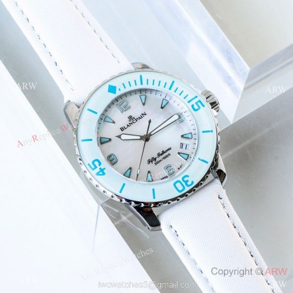 Replica Blancpain Fifty Fathoms Automatique Swiss 1315 Watch White Version Replica Blancpain Fifty Fathoms Automatique Swiss 1315 Watch White Version