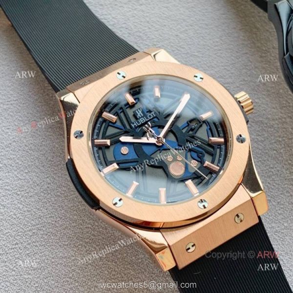 Copy Hublot Classic Fusion Men Watch Black Case Rubber Bracelet Copy Hublot Classic Fusion Men Watch Black Case Rubber Bracelet