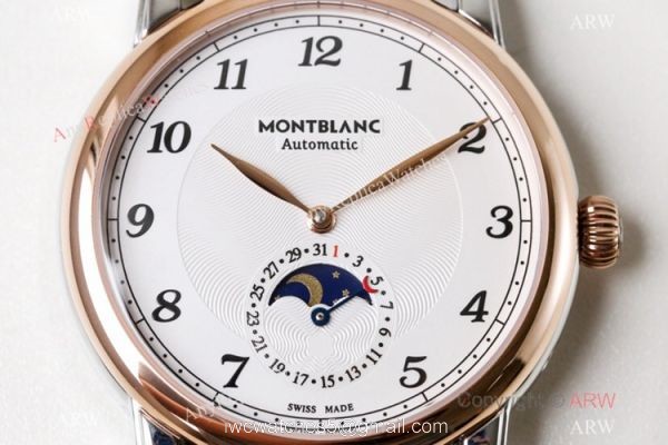 Best 1 1 Replica Mont Blanc Star Legacy Moonphase Rose Gold Watch Swiss Made Best 1 1 Replica Mont Blanc Star Legacy Moonphase Rose Gold Watch Swiss Made