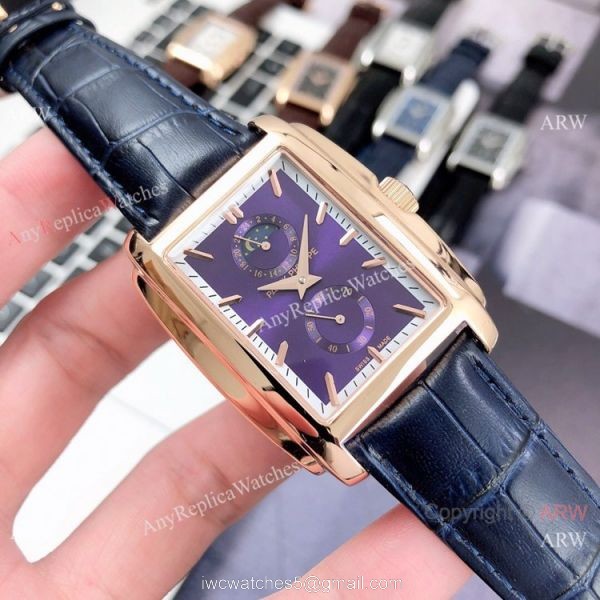 Patek Philippe Gondolo Moonphase Mens Watch SS Black Leather Strap Patek Philippe Gondolo Moonphase Mens Watch SS Black Leather Strap