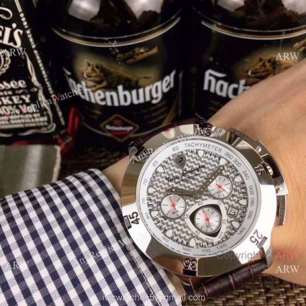 New Copy Lamborghini Herrenuhr Chronograph watch SS Black Dial New Copy Lamborghini Herrenuhr Chronograph watch SS Black Dial