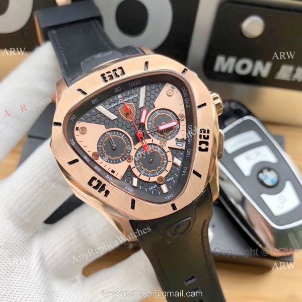 Copy Tonino Lamborghini Spyder C Line 66 anniversary Watches SS Black Dial Copy Tonino Lamborghini Spyder C Line 66 anniversary Watches SS Black Dial