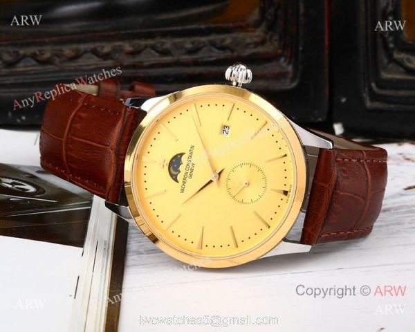 AAA Quality Copy Vacheron Constantin Moonphase Watch SS White Dial AAA Quality Copy Vacheron Constantin Moonphase Watch SS White Dial